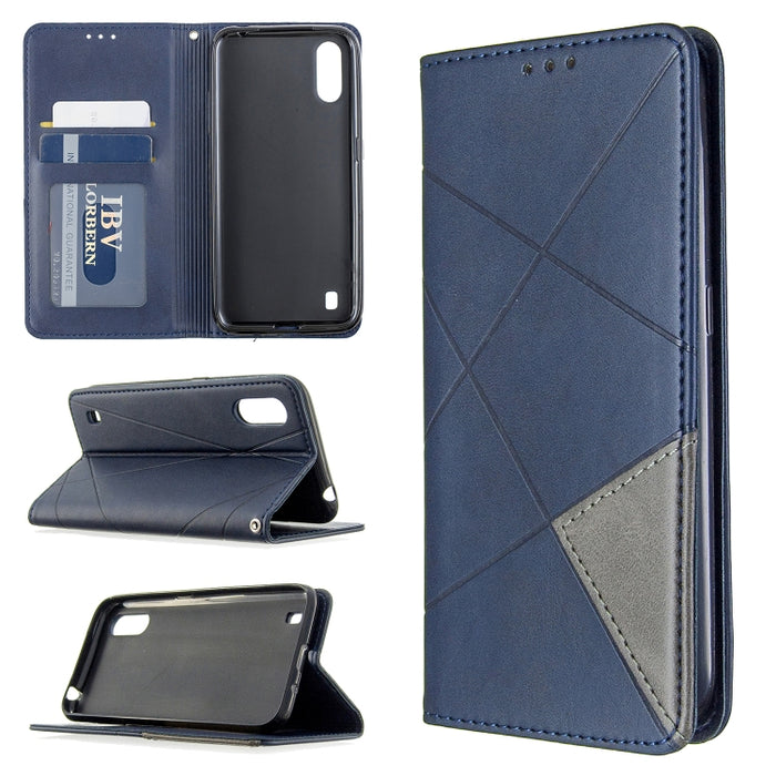 Estuche de cuero magnético con tapa horizontal con textura de rombos con soporte y ranuras para tarjetas y billetera, For Huawei P40, For Huawei P40 Pro, For Galaxy A01, For Galaxy A21, For Xiaomi Redmi K30