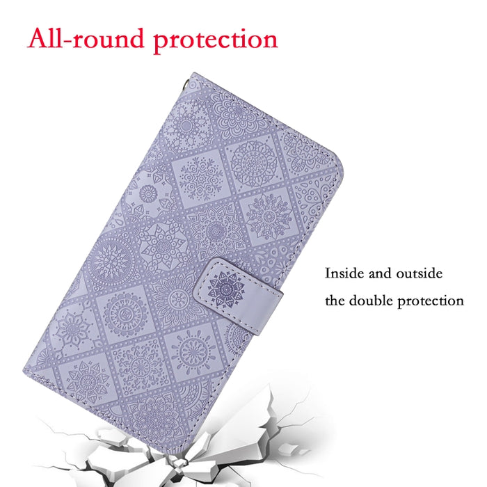 Estuche para teléfono de cuero con patrón en relieve de estilo étnico, For OPPO A96 5G, For OPPO Find X5, For OPPO Find X5 Pro, For OPPO Realme 9i, For OPPO Reno7, For Xiaomi Poco M4 Pro 5G, For Xiaomi Poco X4 Pro 5G, For Xiaomi 12 Lite