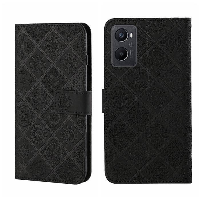 Estuche para teléfono de cuero con patrón en relieve de estilo étnico, For OPPO A96 5G, For OPPO Find X5, For OPPO Find X5 Pro, For OPPO Realme 9i, For OPPO Reno7, For Xiaomi Poco M4 Pro 5G, For Xiaomi Poco X4 Pro 5G, For Xiaomi 12 Lite