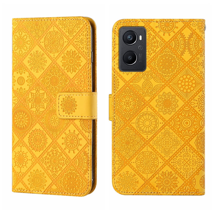 Estuche para teléfono de cuero con patrón en relieve de estilo étnico, For OPPO A96 5G, For OPPO Find X5, For OPPO Find X5 Pro, For OPPO Realme 9i, For OPPO Reno7, For Xiaomi Poco M4 Pro 5G, For Xiaomi Poco X4 Pro 5G, For Xiaomi 12 Lite