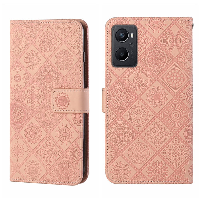 Estuche para teléfono de cuero con patrón en relieve de estilo étnico, For OPPO A96 5G, For OPPO Find X5, For OPPO Find X5 Pro, For OPPO Realme 9i, For OPPO Reno7, For Xiaomi Poco M4 Pro 5G, For Xiaomi Poco X4 Pro 5G, For Xiaomi 12 Lite