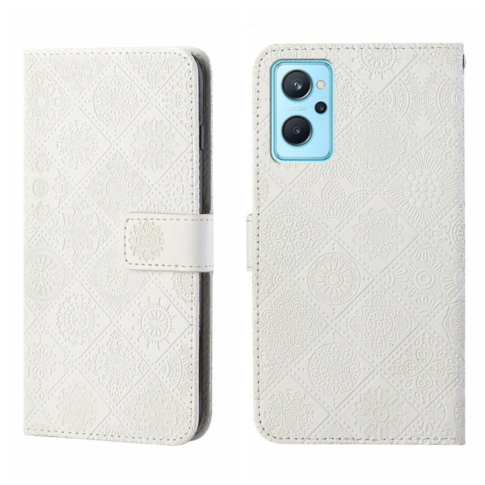 Estuche para teléfono de cuero con patrón en relieve de estilo étnico, For OPPO A96 5G, For OPPO Find X5, For OPPO Find X5 Pro, For OPPO Realme 9i, For OPPO Reno7, For Xiaomi Poco M4 Pro 5G, For Xiaomi Poco X4 Pro 5G, For Xiaomi 12 Lite
