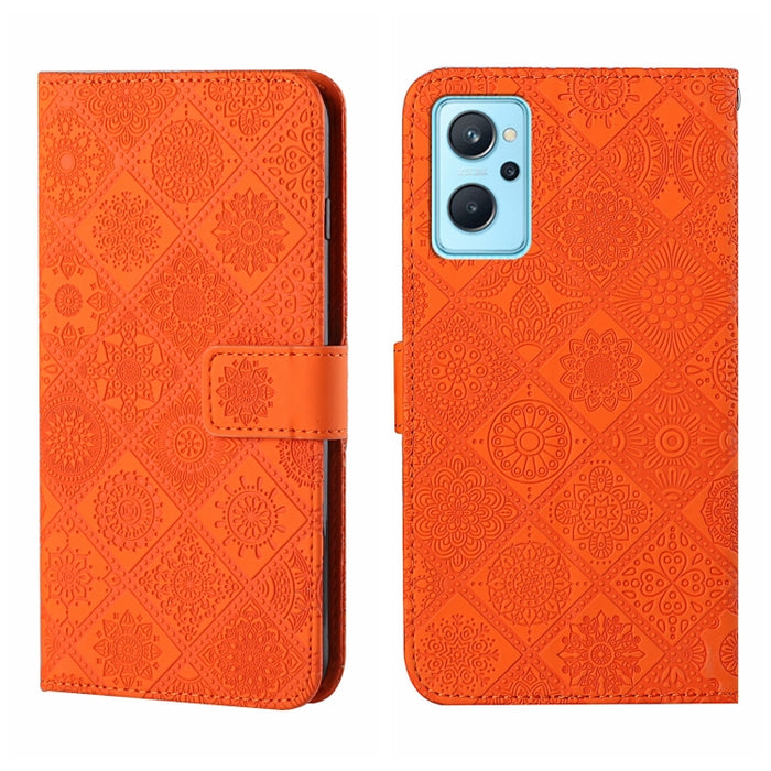 Estuche para teléfono de cuero con patrón en relieve de estilo étnico, For OPPO A96 5G, For OPPO Find X5, For OPPO Find X5 Pro, For OPPO Realme 9i, For OPPO Reno7, For Xiaomi Poco M4 Pro 5G, For Xiaomi Poco X4 Pro 5G, For Xiaomi 12 Lite