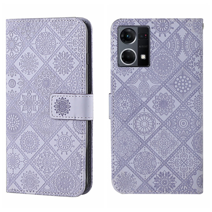 Estuche para teléfono de cuero con patrón en relieve de estilo étnico, For OPPO A96 5G, For OPPO Find X5, For OPPO Find X5 Pro, For OPPO Realme 9i, For OPPO Reno7, For Xiaomi Poco M4 Pro 5G, For Xiaomi Poco X4 Pro 5G, For Xiaomi 12 Lite