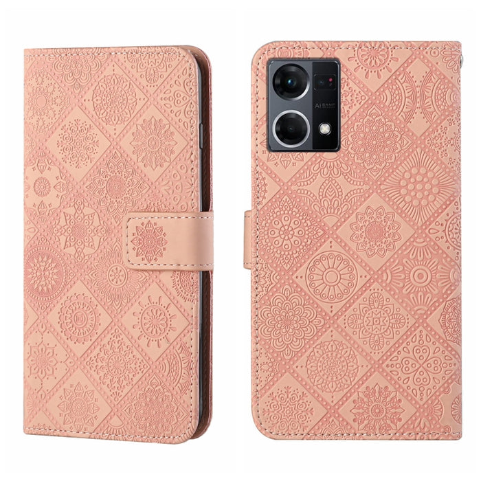 Estuche para teléfono de cuero con patrón en relieve de estilo étnico, For OPPO A96 5G, For OPPO Find X5, For OPPO Find X5 Pro, For OPPO Realme 9i, For OPPO Reno7, For Xiaomi Poco M4 Pro 5G, For Xiaomi Poco X4 Pro 5G, For Xiaomi 12 Lite