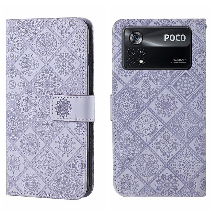 Estuche para teléfono de cuero con patrón en relieve de estilo étnico, For OPPO A96 5G, For OPPO Find X5, For OPPO Find X5 Pro, For OPPO Realme 9i, For OPPO Reno7, For Xiaomi Poco M4 Pro 5G, For Xiaomi Poco X4 Pro 5G, For Xiaomi 12 Lite