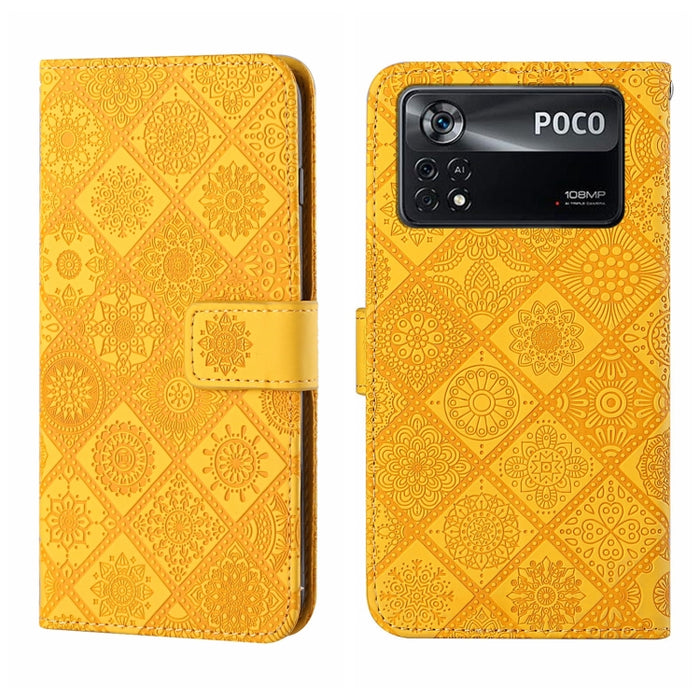 Estuche para teléfono de cuero con patrón en relieve de estilo étnico, For OPPO A96 5G, For OPPO Find X5, For OPPO Find X5 Pro, For OPPO Realme 9i, For OPPO Reno7, For Xiaomi Poco M4 Pro 5G, For Xiaomi Poco X4 Pro 5G, For Xiaomi 12 Lite
