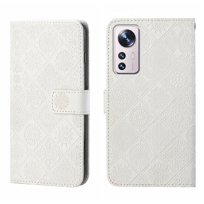 Estuche para teléfono de cuero con patrón en relieve de estilo étnico, For OPPO A96 5G, For OPPO Find X5, For OPPO Find X5 Pro, For OPPO Realme 9i, For OPPO Reno7, For Xiaomi Poco M4 Pro 5G, For Xiaomi Poco X4 Pro 5G, For Xiaomi 12 Lite
