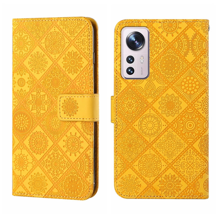 Estuche para teléfono de cuero con patrón en relieve de estilo étnico, For OPPO A96 5G, For OPPO Find X5, For OPPO Find X5 Pro, For OPPO Realme 9i, For OPPO Reno7, For Xiaomi Poco M4 Pro 5G, For Xiaomi Poco X4 Pro 5G, For Xiaomi 12 Lite