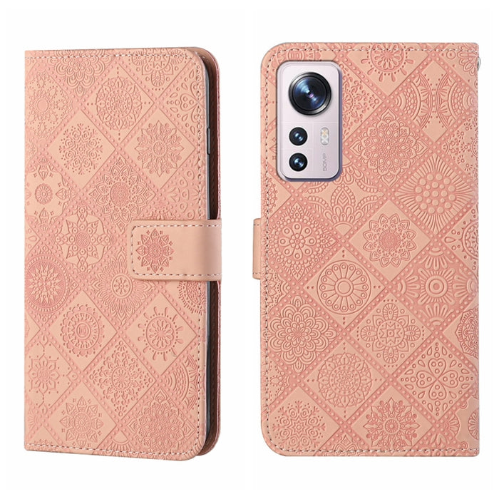 Estuche para teléfono de cuero con patrón en relieve de estilo étnico, For OPPO A96 5G, For OPPO Find X5, For OPPO Find X5 Pro, For OPPO Realme 9i, For OPPO Reno7, For Xiaomi Poco M4 Pro 5G, For Xiaomi Poco X4 Pro 5G, For Xiaomi 12 Lite