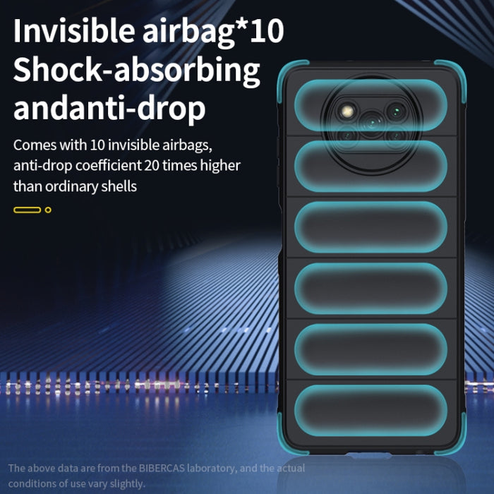 Magic Shield TPU + Estuche para teléfono de franela, For Xiaomi Poco X3 NFC