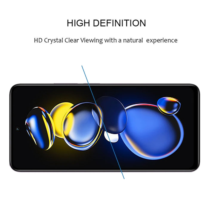 Película de vidrio templado protector de pantalla con cubierta de pegamento completo de 25 piezas, For Xiaomi Redmi Note 11T Pro/11T Pro+ (25 PCS)