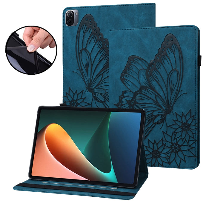 Funda para tableta de cuero con relieve de mariposa grande, For Xiaomi Pad 5, For Xiaomi Pad 5 Pro