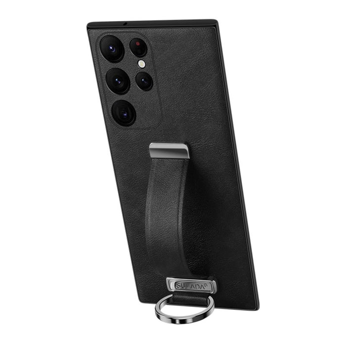 SULADA Cool Series PC + Funda para teléfono a prueba de golpes con textura de cuero