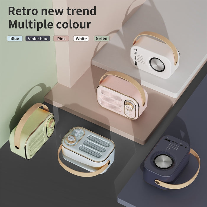 DW13 Mini Altavoz Bluetooth Inalámbrico Retro HIFI Portátil