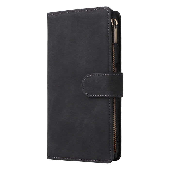 Estuche para teléfono de cuero con cremallera esmerilada multifuncional, For Samsung Galaxy A13 4G, For Samsung Galaxy A23, For OnePlus 9 Pro, For OnePlus 9, For Google Pixel 6 Pro, For Google Pixel 6a, For Google Pixel 7 5G, For Google Pixel 7 Pro 5G ...
