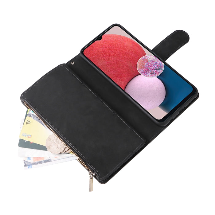 Estuche para teléfono de cuero con cremallera esmerilada multifuncional, For Samsung Galaxy A13 4G, For Samsung Galaxy A23, For OnePlus 9 Pro, For OnePlus 9, For Google Pixel 6 Pro, For Google Pixel 6a, For Google Pixel 7 5G, For Google Pixel 7 Pro 5G ...
