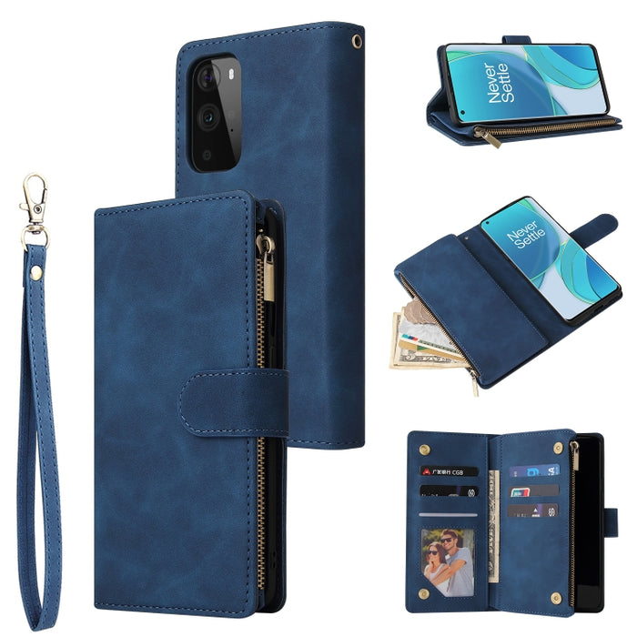 Estuche para teléfono de cuero con cremallera esmerilada multifuncional, For Samsung Galaxy A13 4G, For Samsung Galaxy A23, For OnePlus 9 Pro, For OnePlus 9, For Google Pixel 6 Pro, For Google Pixel 6a, For Google Pixel 7 5G, For Google Pixel 7 Pro 5G ...