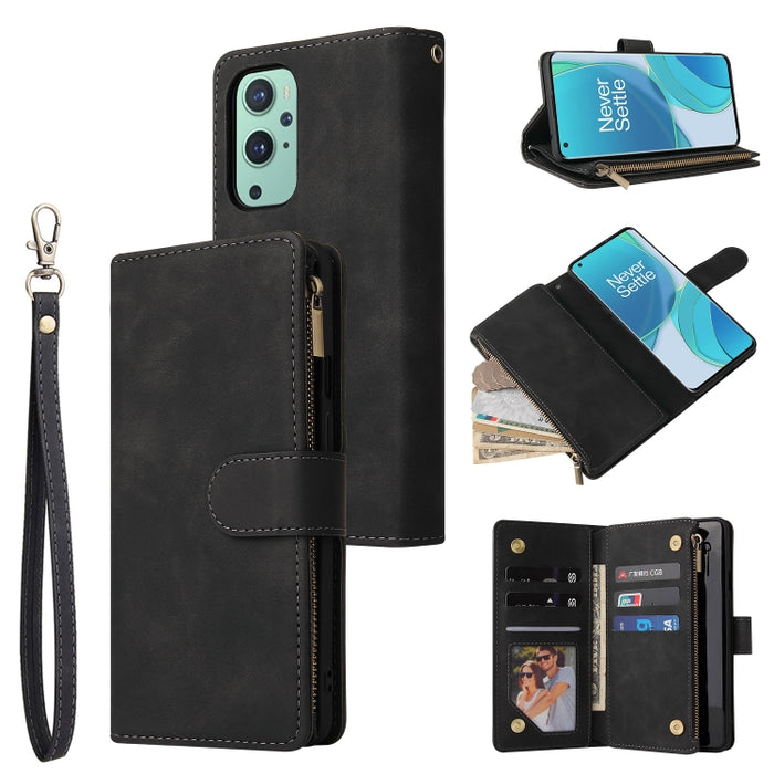 Estuche para teléfono de cuero con cremallera esmerilada multifuncional, For Samsung Galaxy A13 4G, For Samsung Galaxy A23, For OnePlus 9 Pro, For OnePlus 9, For Google Pixel 6 Pro, For Google Pixel 6a, For Google Pixel 7 5G, For Google Pixel 7 Pro 5G ...