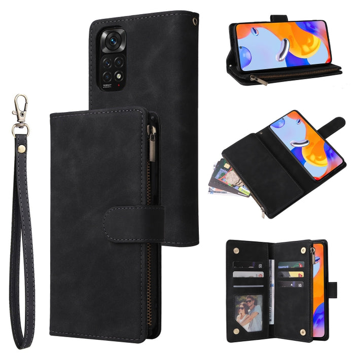 Estuche para teléfono de cuero con cremallera esmerilada multifuncional, For Samsung Galaxy A13 4G, For Samsung Galaxy A23, For OnePlus 9 Pro, For OnePlus 9, For Google Pixel 6 Pro, For Google Pixel 6a, For Google Pixel 7 5G, For Google Pixel 7 Pro 5G ...