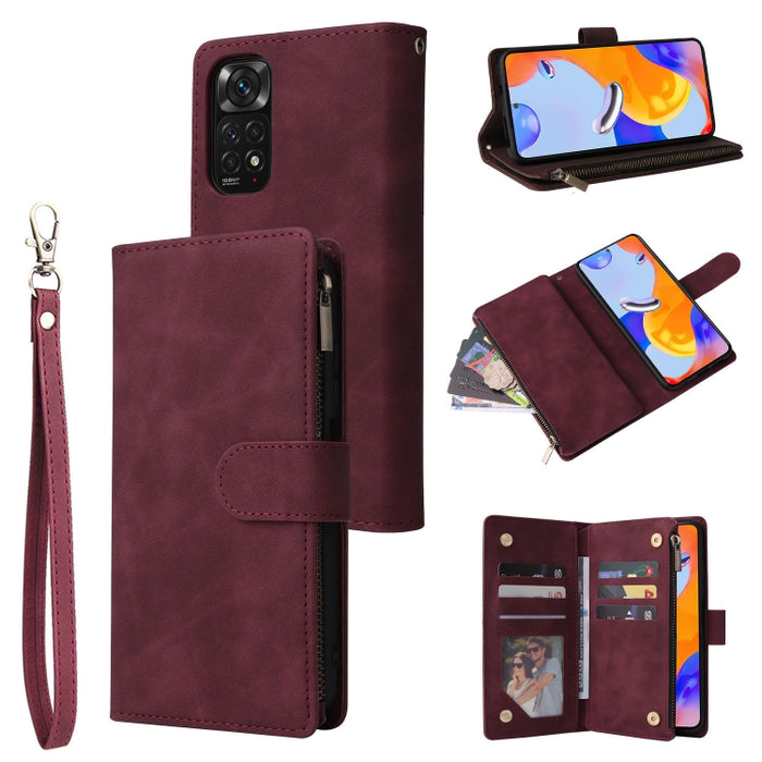 Estuche para teléfono de cuero con cremallera esmerilada multifuncional, For Samsung Galaxy A13 4G, For Samsung Galaxy A23, For OnePlus 9 Pro, For OnePlus 9, For Google Pixel 6 Pro, For Google Pixel 6a, For Google Pixel 7 5G, For Google Pixel 7 Pro 5G ...