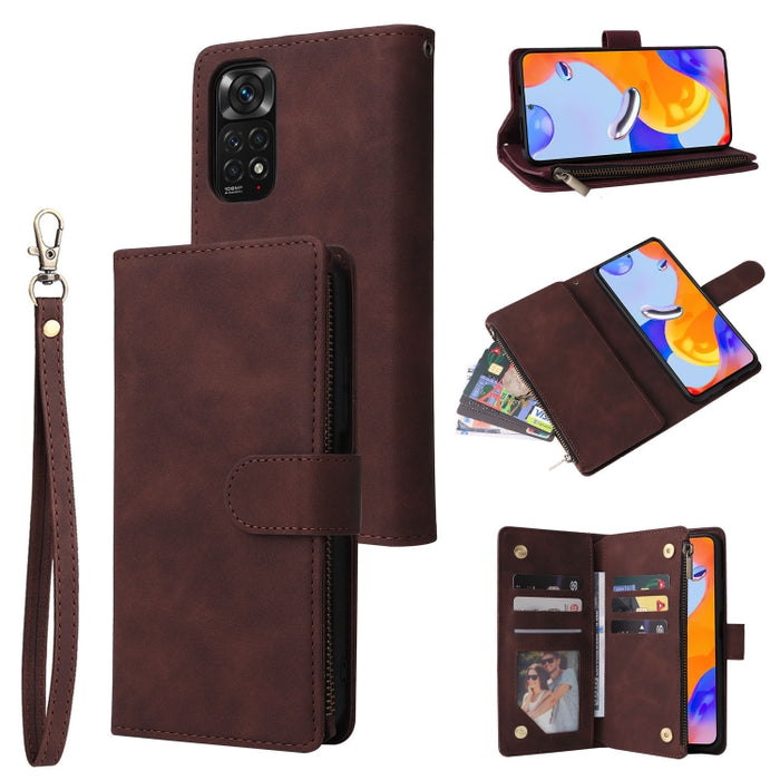 Estuche para teléfono de cuero con cremallera esmerilada multifuncional, For Samsung Galaxy A13 4G, For Samsung Galaxy A23, For OnePlus 9 Pro, For OnePlus 9, For Google Pixel 6 Pro, For Google Pixel 6a, For Google Pixel 7 5G, For Google Pixel 7 Pro 5G ...
