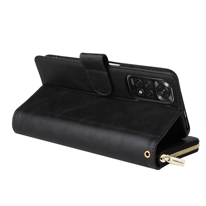 9 Ranuras para tarjetas Cremallera Monedero Funda de cuero para teléfono, For Xiaomi Redmi Note 11S, For Samsung Galaxy A23
