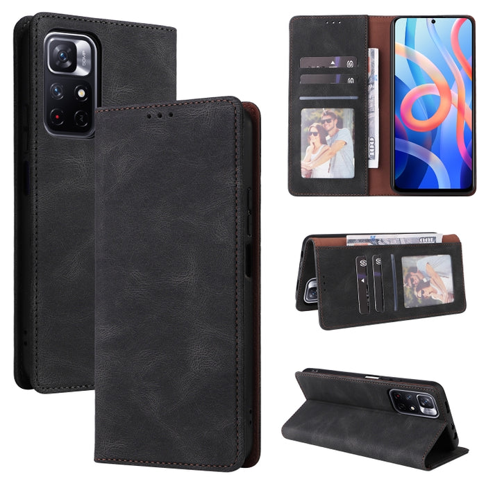 Estuche de cuero para teléfono con cierre de succión simple, For Samsung Galaxy A03s, For Samsung Galaxy A13 4G, For Xiaomi Redmi Note 11 4G International, For Xiaomi Redmi Note 11 Pro, For Samsung Galaxy A23, For Samsung Galaxy A73 5G                 ...
