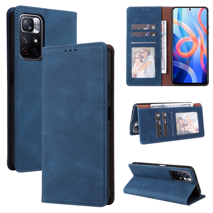 Estuche de cuero para teléfono con cierre de succión simple, For Samsung Galaxy A03s, For Samsung Galaxy A13 4G, For Xiaomi Redmi Note 11 4G International, For Xiaomi Redmi Note 11 Pro, For Samsung Galaxy A23, For Samsung Galaxy A73 5G                 ...