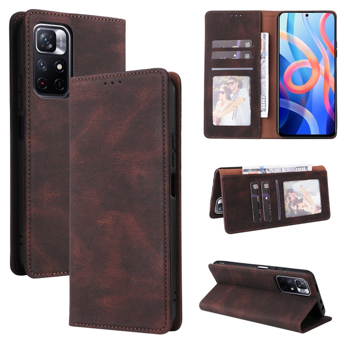 Estuche de cuero para teléfono con cierre de succión simple, For Samsung Galaxy A03s, For Samsung Galaxy A13 4G, For Xiaomi Redmi Note 11 4G International, For Xiaomi Redmi Note 11 Pro, For Samsung Galaxy A23, For Samsung Galaxy A73 5G                 ...