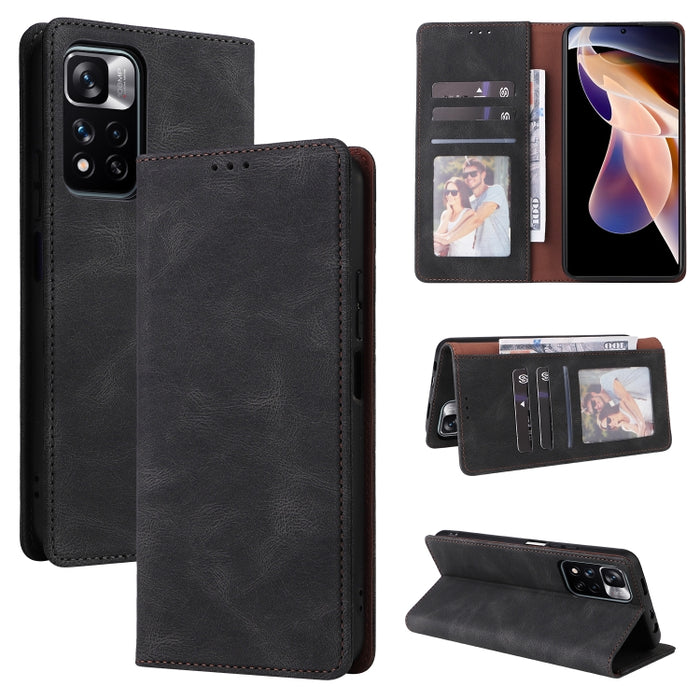 Estuche de cuero para teléfono con cierre de succión simple, For Samsung Galaxy A03s, For Samsung Galaxy A13 4G, For Xiaomi Redmi Note 11 4G International, For Xiaomi Redmi Note 11 Pro, For Samsung Galaxy A23, For Samsung Galaxy A73 5G                 ...