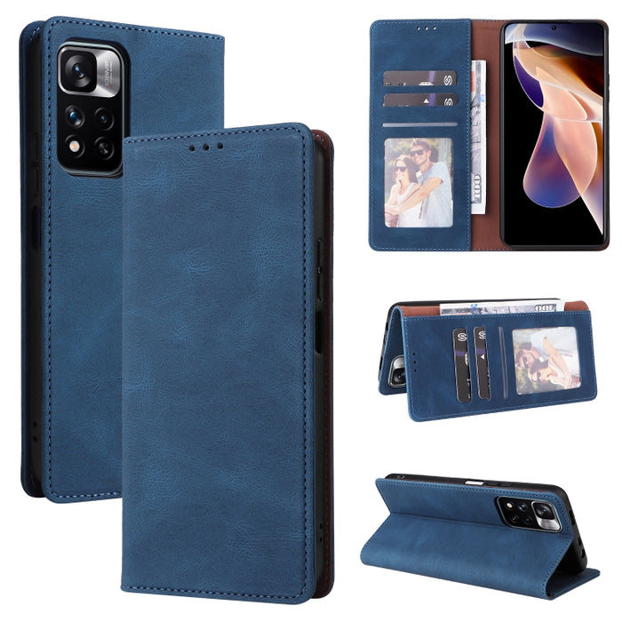 Estuche de cuero para teléfono con cierre de succión simple, For Samsung Galaxy A03s, For Samsung Galaxy A13 4G, For Xiaomi Redmi Note 11 4G International, For Xiaomi Redmi Note 11 Pro, For Samsung Galaxy A23, For Samsung Galaxy A73 5G                 ...