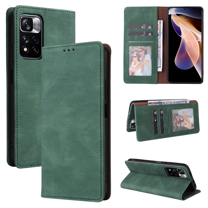 Estuche de cuero para teléfono con cierre de succión simple, For Samsung Galaxy A03s, For Samsung Galaxy A13 4G, For Xiaomi Redmi Note 11 4G International, For Xiaomi Redmi Note 11 Pro, For Samsung Galaxy A23, For Samsung Galaxy A73 5G                 ...