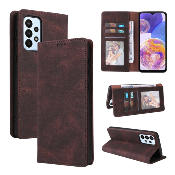 Estuche de cuero para teléfono con cierre de succión simple, For Samsung Galaxy A03s, For Samsung Galaxy A13 4G, For Xiaomi Redmi Note 11 4G International, For Xiaomi Redmi Note 11 Pro, For Samsung Galaxy A23, For Samsung Galaxy A73 5G                 ...