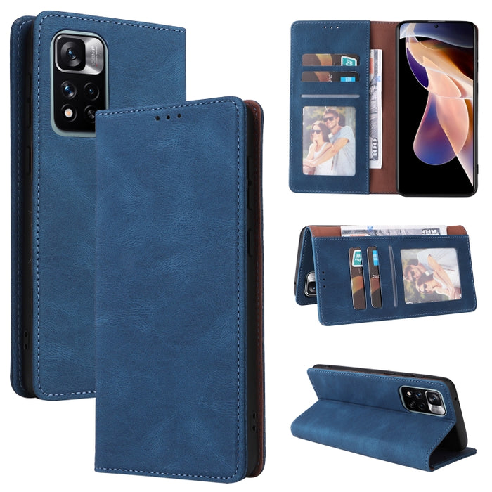 Estuche de cuero para teléfono con cierre de succión simple, For Samsung Galaxy A03s, For Samsung Galaxy A13 4G, For Xiaomi Redmi Note 11 4G International, For Xiaomi Redmi Note 11 Pro, For Samsung Galaxy A23, For Samsung Galaxy A73 5G                 ...