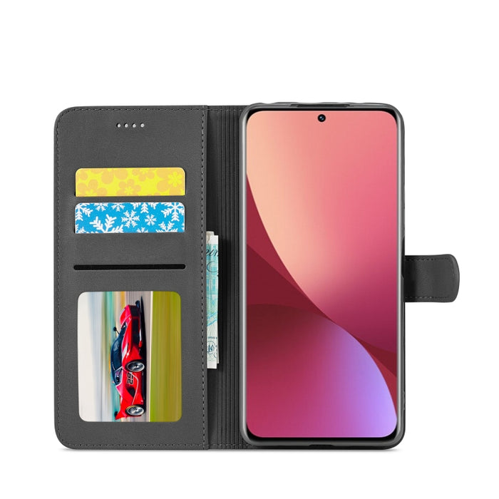 LC.IMEEKE Estuche para teléfono de cuero con textura de becerro, For Xiaomi 12 Lite
