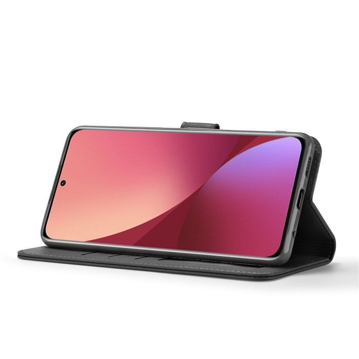 LC.IMEEKE Estuche para teléfono de cuero con textura de becerro, For Xiaomi 12 Lite