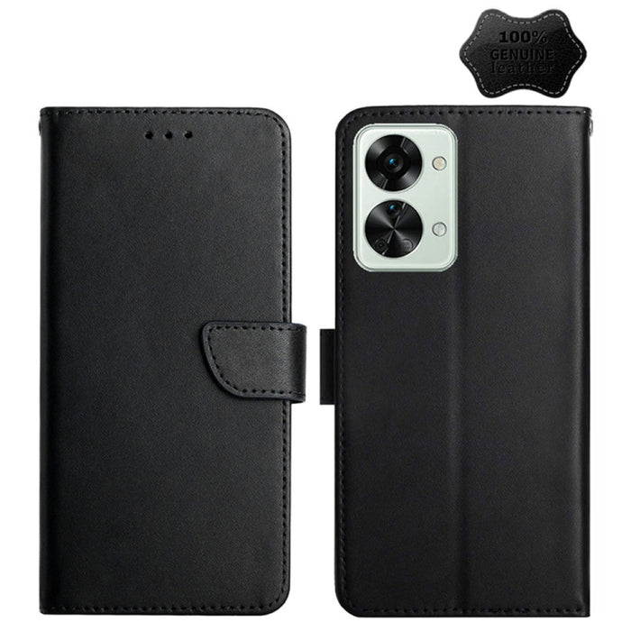 Estuche para teléfono con tapa horizontal a prueba de huellas dactilares de cuero genuino, For OnePlus Nord 2T 5G, For Xiaomi 12 Lite