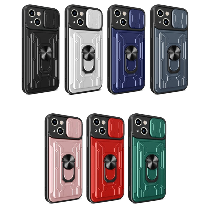 Funda deslizante para teléfono Camshield TPU+PC con ranura para tarjeta