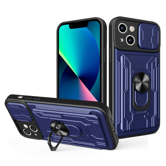 Funda deslizante para teléfono Camshield TPU+PC con ranura para tarjeta
