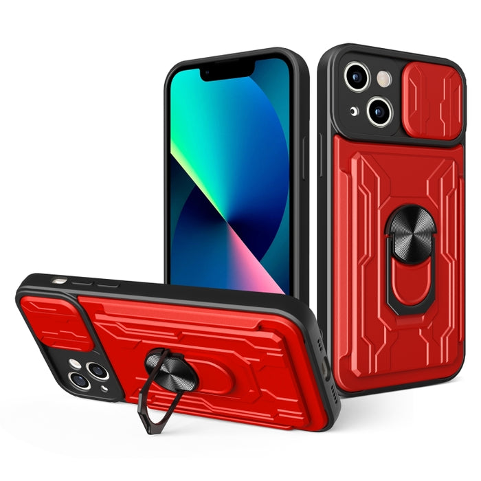 Funda deslizante para teléfono Camshield TPU+PC con ranura para tarjeta