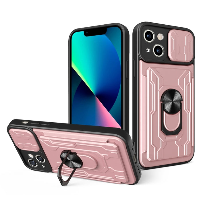 Funda deslizante para teléfono Camshield TPU+PC con ranura para tarjeta