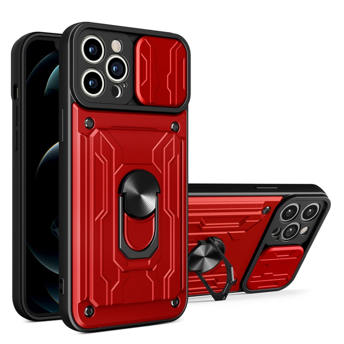 Funda deslizante para teléfono Camshield TPU+PC con ranura para tarjeta