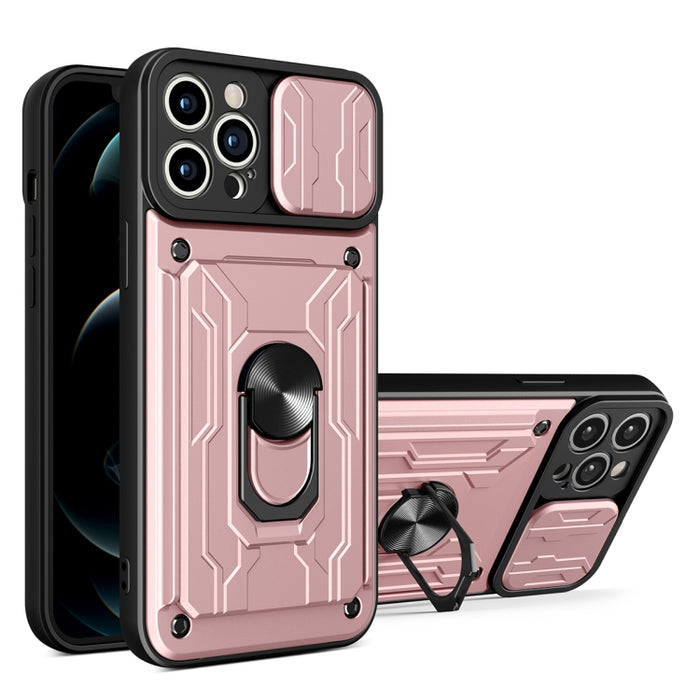 Funda deslizante para teléfono Camshield TPU+PC con ranura para tarjeta