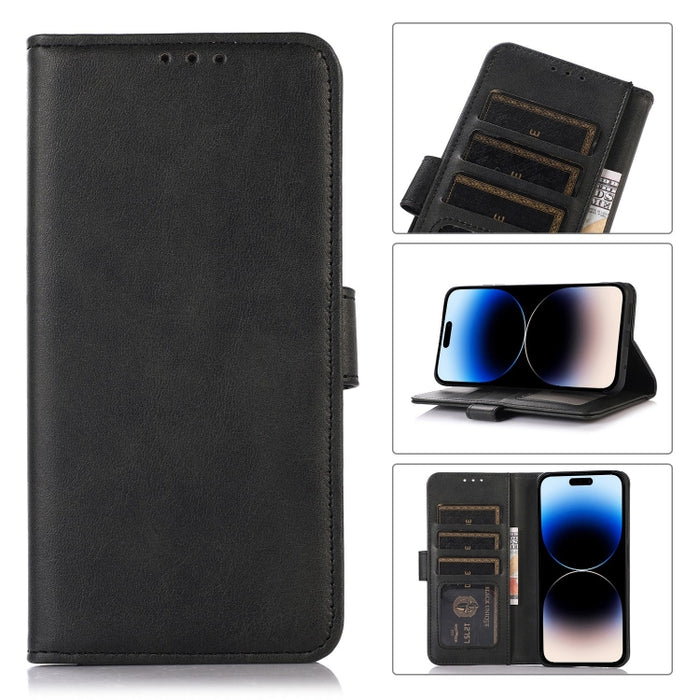 Estuche para teléfono de cuero con textura de vaca