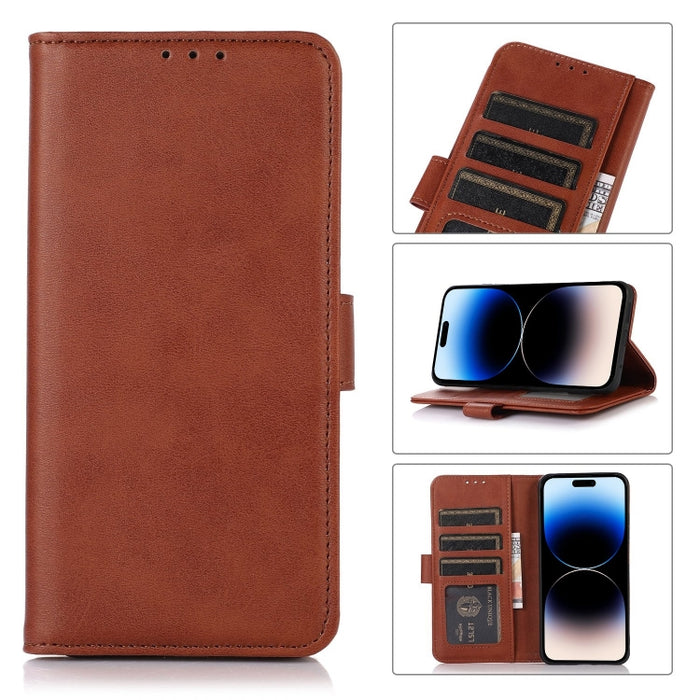 Estuche para teléfono de cuero con textura de vaca