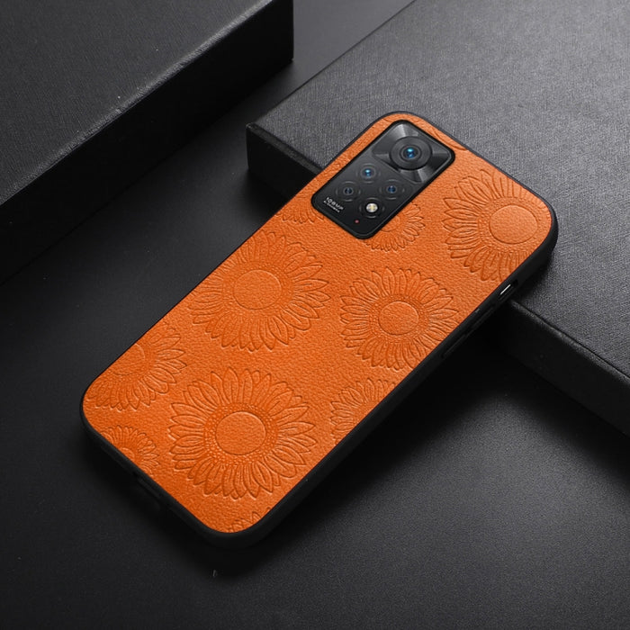 Estuche para teléfono a prueba de golpes PU con patrón de girasol, For Xiaomi 12 Pro, For Xiaomi 12 / 12X, For Xiaomi Redmi Note 11 Pro, For Xiaomi Redmi Note 11 / Note 11S 4G