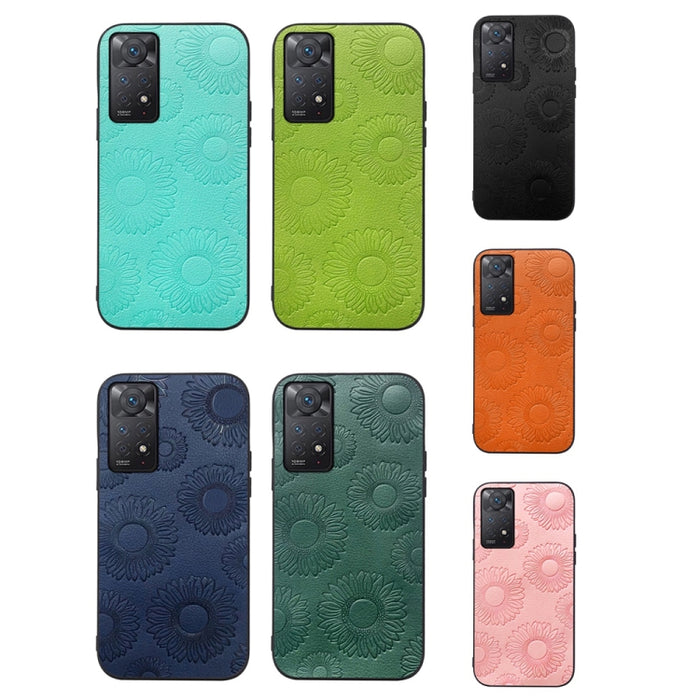 Estuche para teléfono a prueba de golpes PU con patrón de girasol, For Xiaomi 12 Pro, For Xiaomi 12 / 12X, For Xiaomi Redmi Note 11 Pro, For Xiaomi Redmi Note 11 / Note 11S 4G