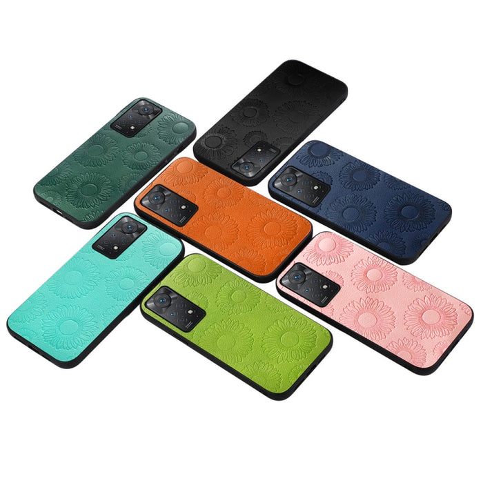 Estuche para teléfono a prueba de golpes PU con patrón de girasol, For Xiaomi 12 Pro, For Xiaomi 12 / 12X, For Xiaomi Redmi Note 11 Pro, For Xiaomi Redmi Note 11 / Note 11S 4G