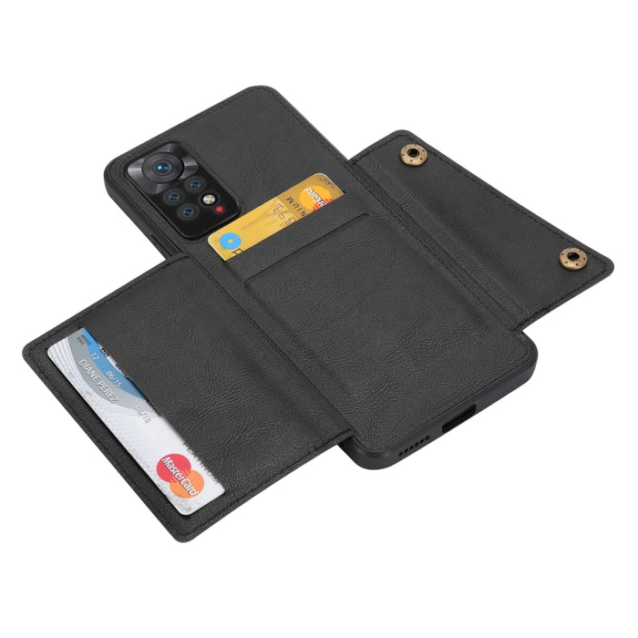 Estuche magnético para teléfono con ranuras para tarjetas con doble hebilla, For Infinix Hot 9 / Note 7 Lite, For Xiaomi Redmi Note 11 Pro, For Xiaomi Redmi Note 11 /Note 11S 4G